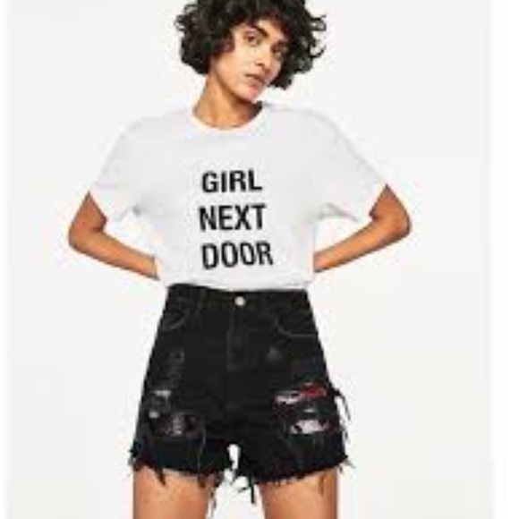 SOLD Zara Ultra High Rise Destroyed Cutoffs - Picture 2 of 8